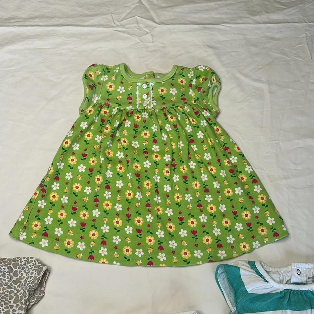 Carters size 9 months Set of Three Baby Dresses with Bloomers. GREAT CONDITION.
